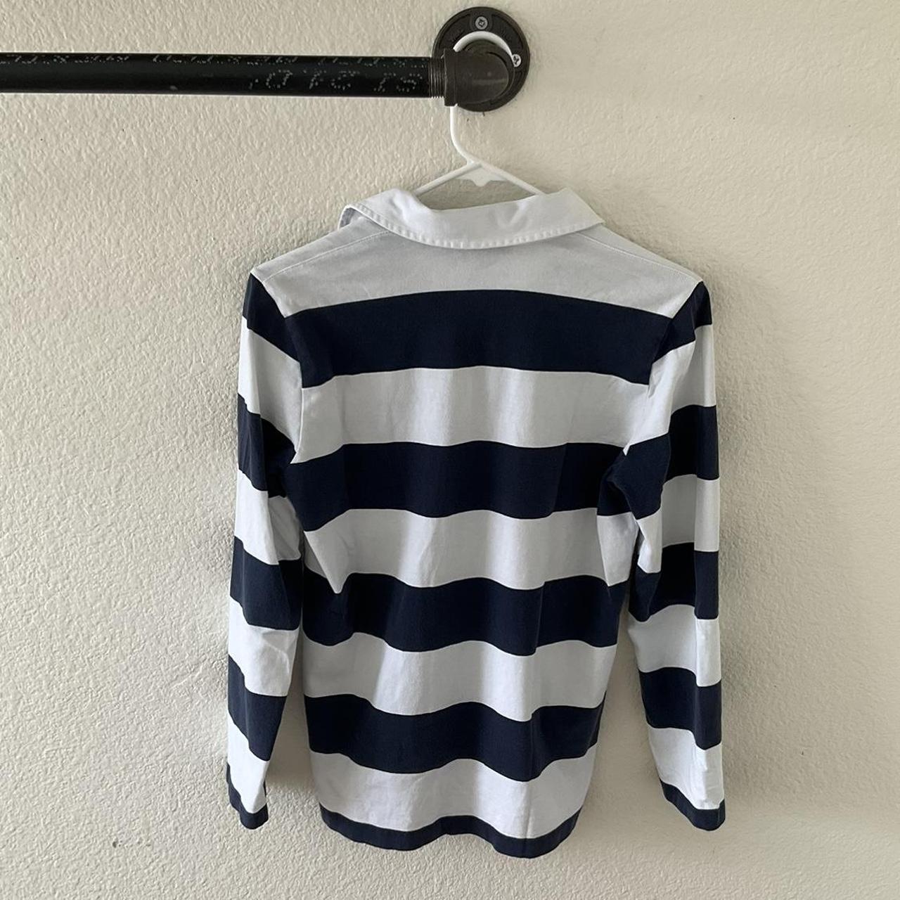 j crew vintage rugby shirt size small and fits true... - Depop