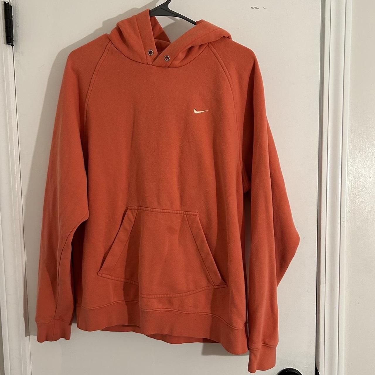 coral pink orangey nike hoodie the color is coming Depop