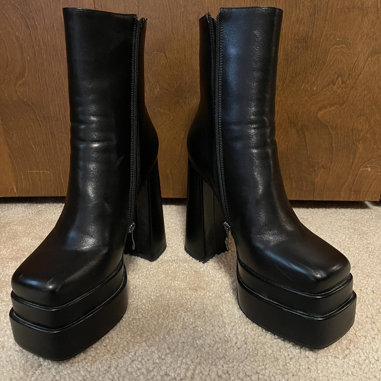 Wetkiss platform boot (versace dupe) worn once... Depop