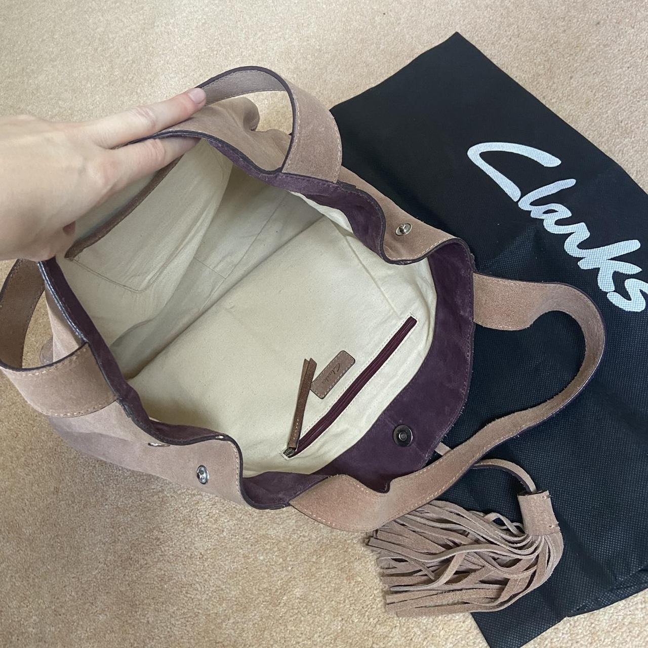 Clarks hot sale suede bag