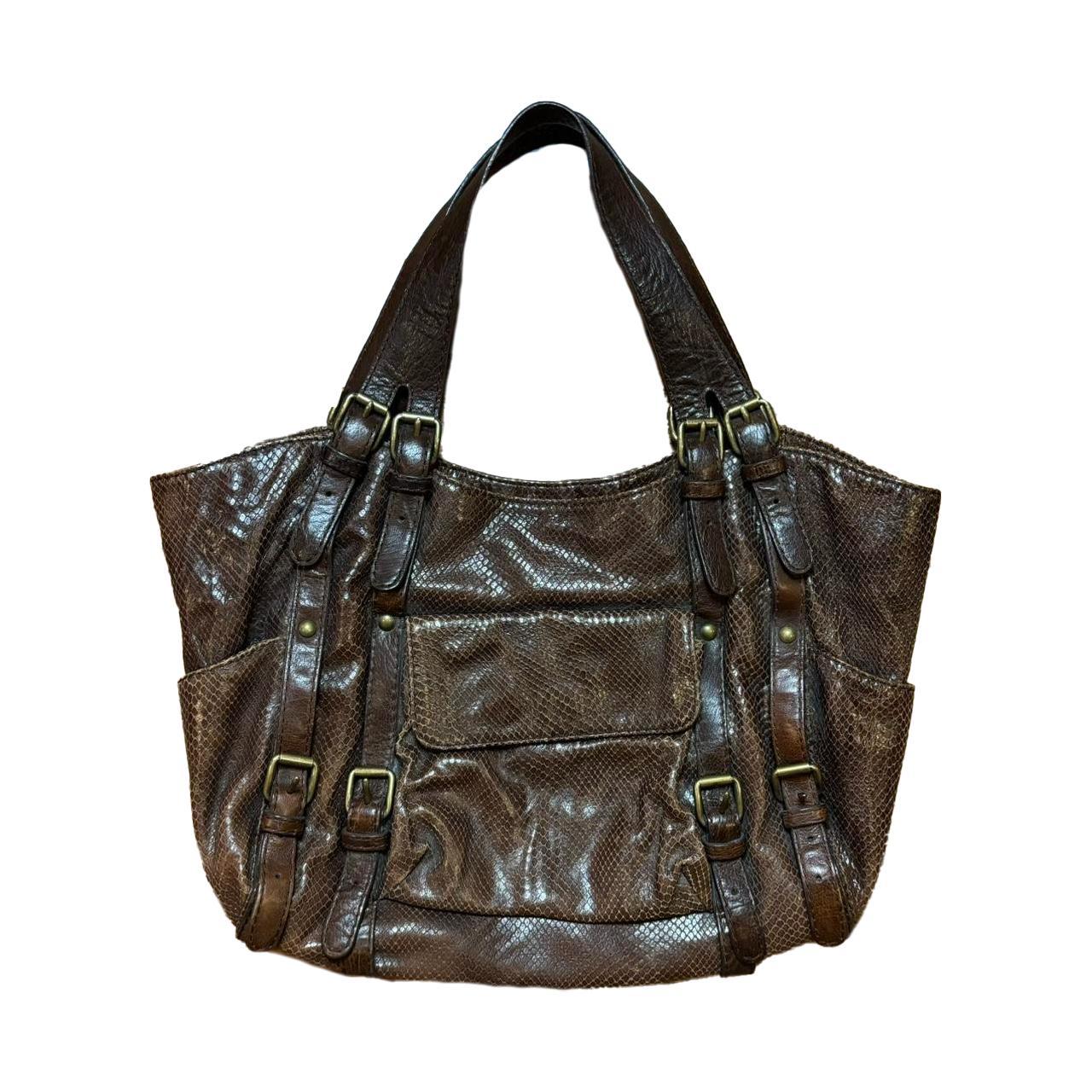 y2k chunky leather hobo bag by kooba the paige Depop