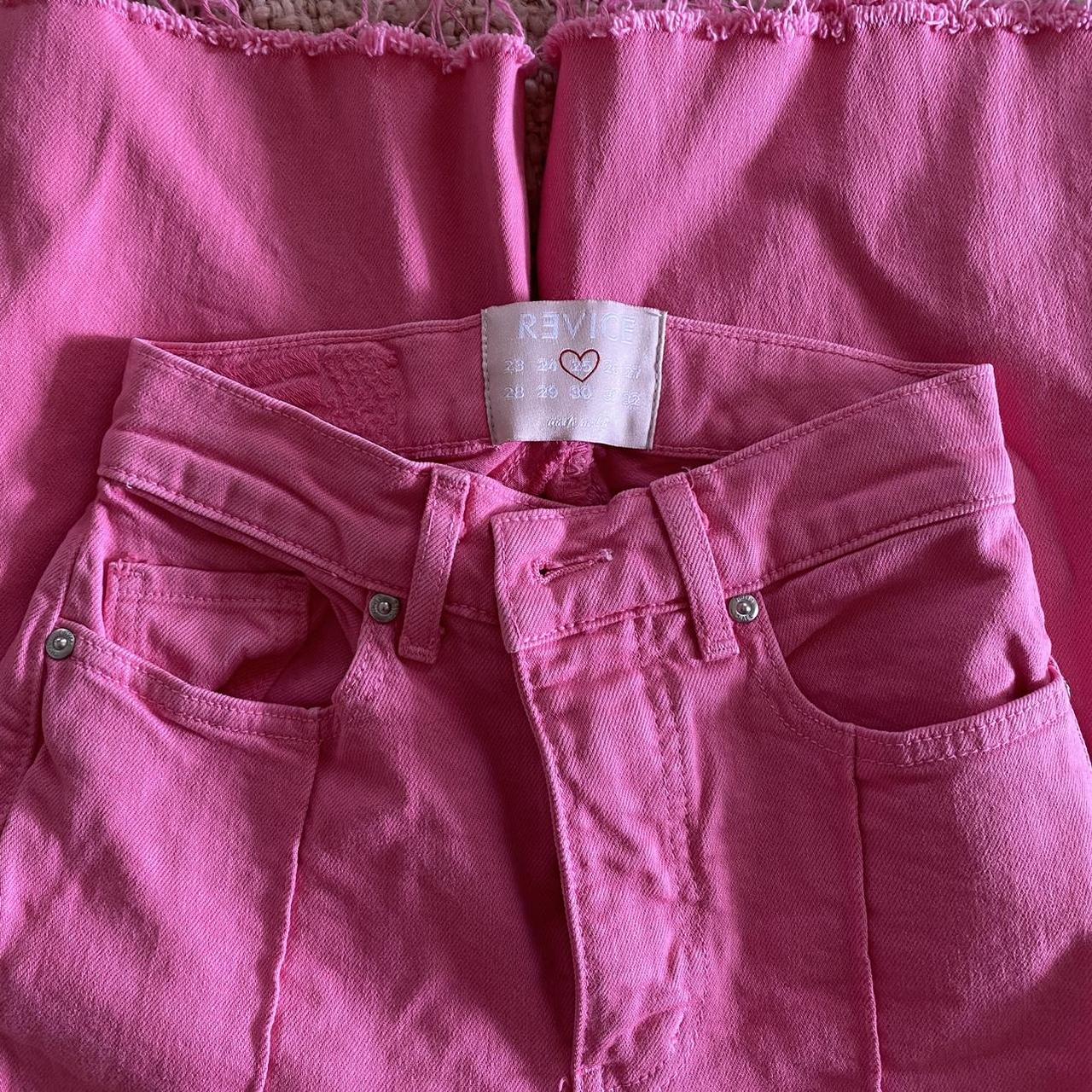 Revice denim venus flares💋 Hot pink Size 25🌟 Cut... Depop