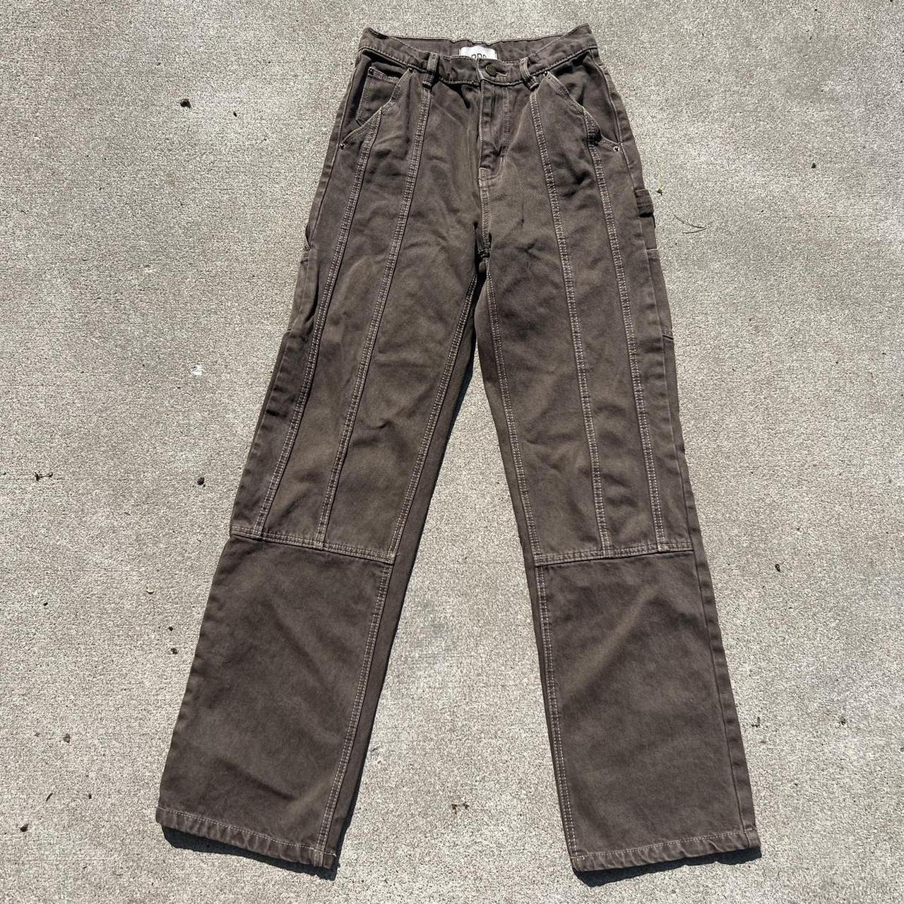 Urban Outfitters Women's Tan and Brown Trousers | Depop