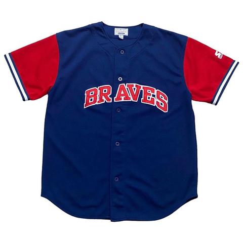 BRAVES JERSEY NAVY BLUE COLOR PRE LOVED GOOD - Depop