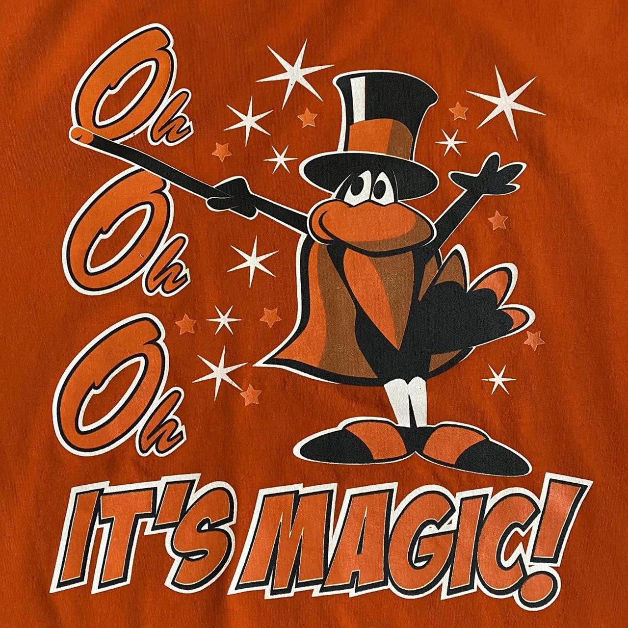 Baltimore Orioles T Shirt Mens 2XL Orange Ravens Hustle On Russel