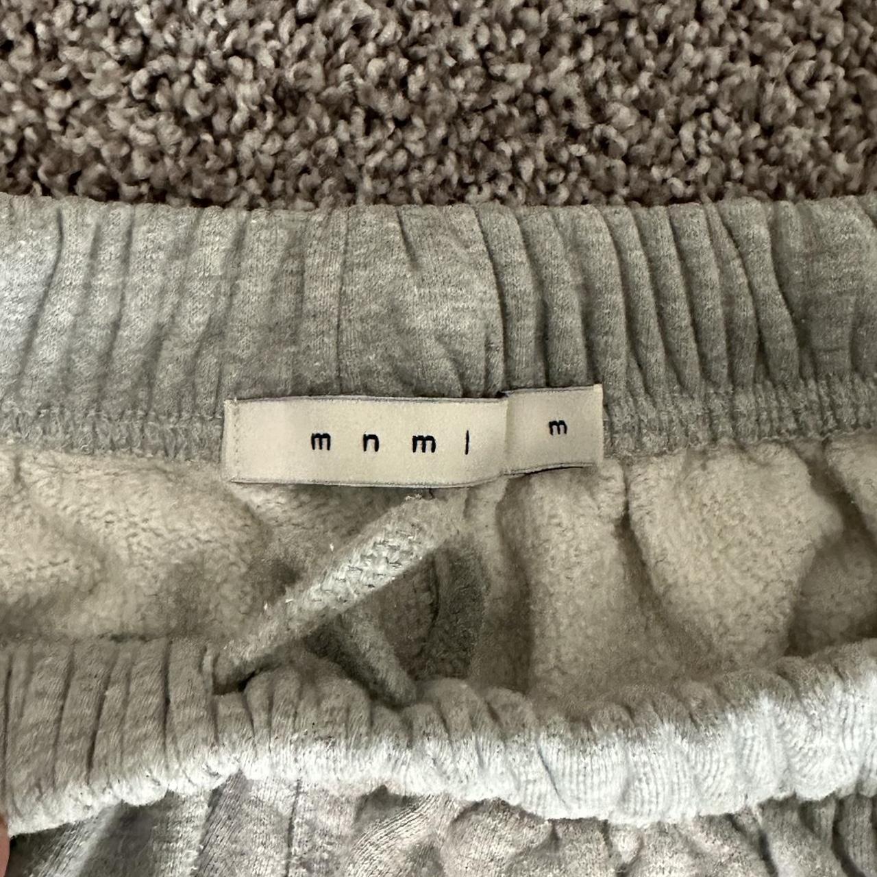 MNML Grey Paint Splattered Sweatpants - Depop