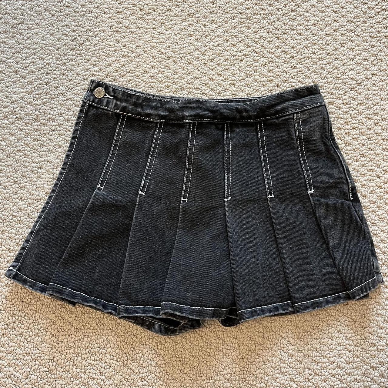 John Galt Brandy Melville Denim Mini Skort Depop 7796