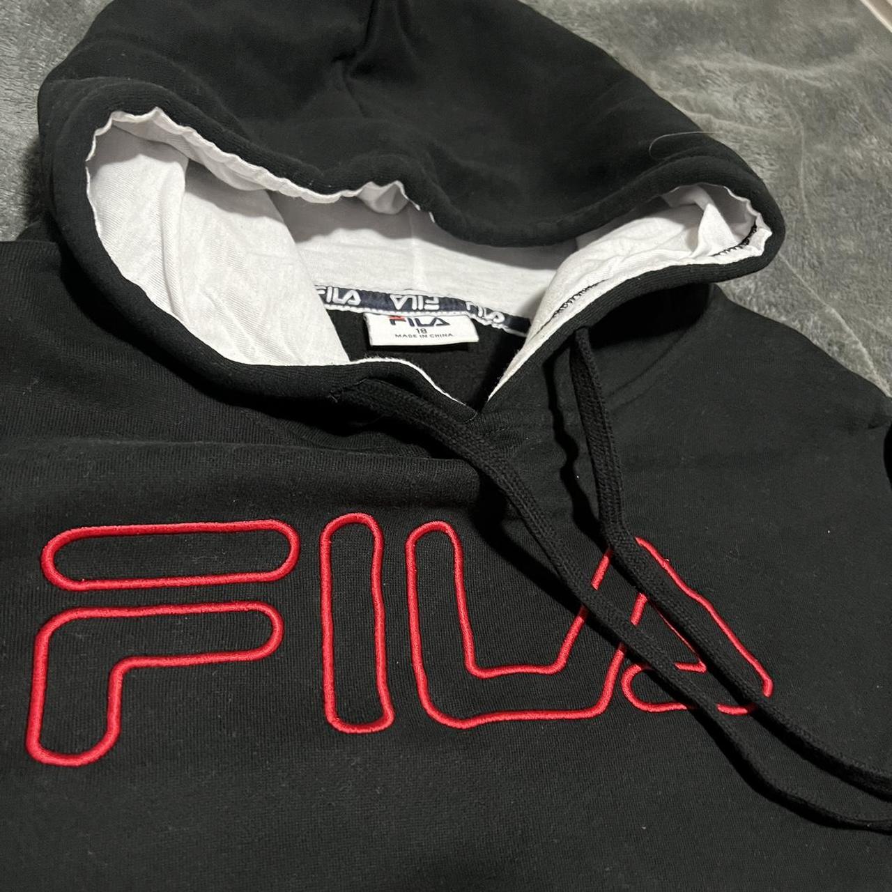 Fila cropped kids jumper size kids 18 fits a. Depop