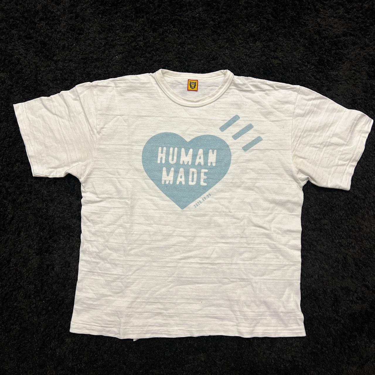 Human Made Men's White and Blue T-shirt