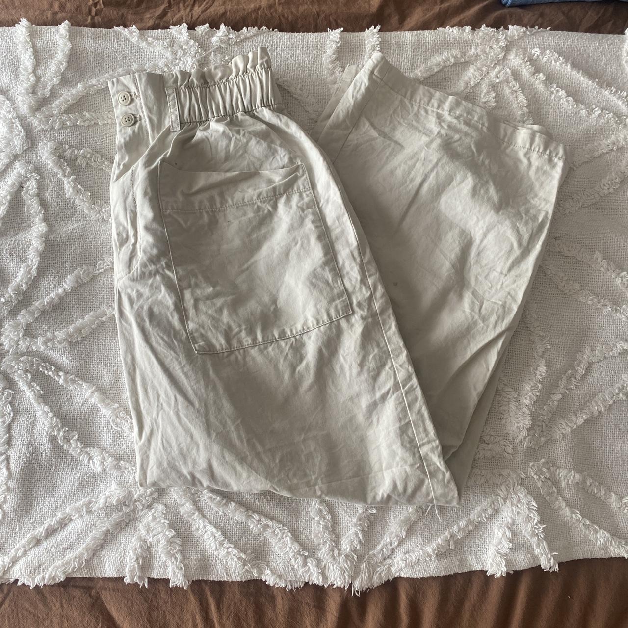 Cream target paper bag waist pants Super comfy Needs... Depop