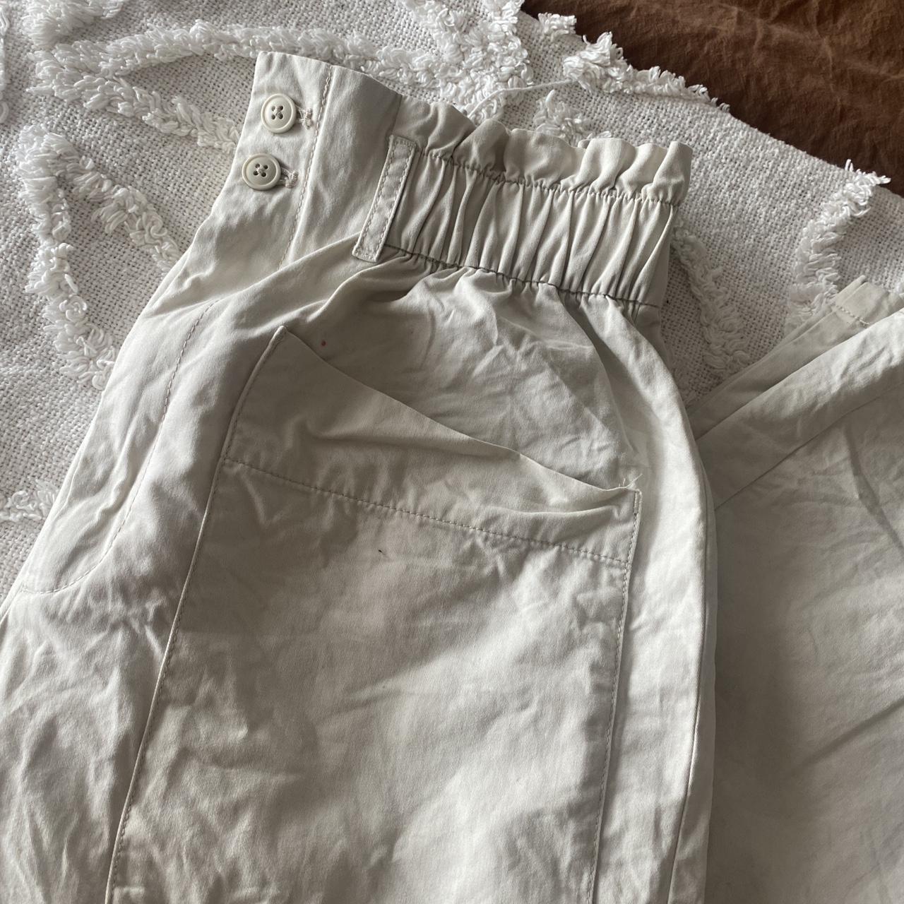 Cream target paper bag waist pants Super comfy Needs... Depop