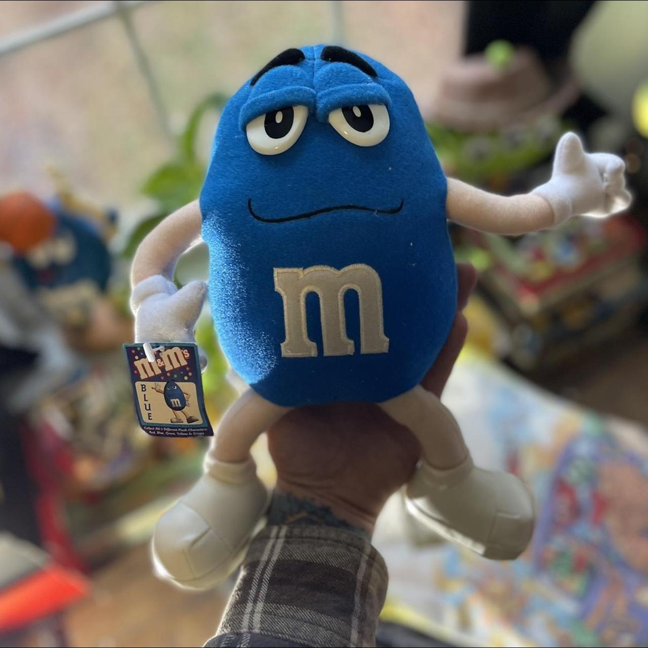 M&ms Rare Vintage Blue Peanut Plush Plush Stuffed Animal 