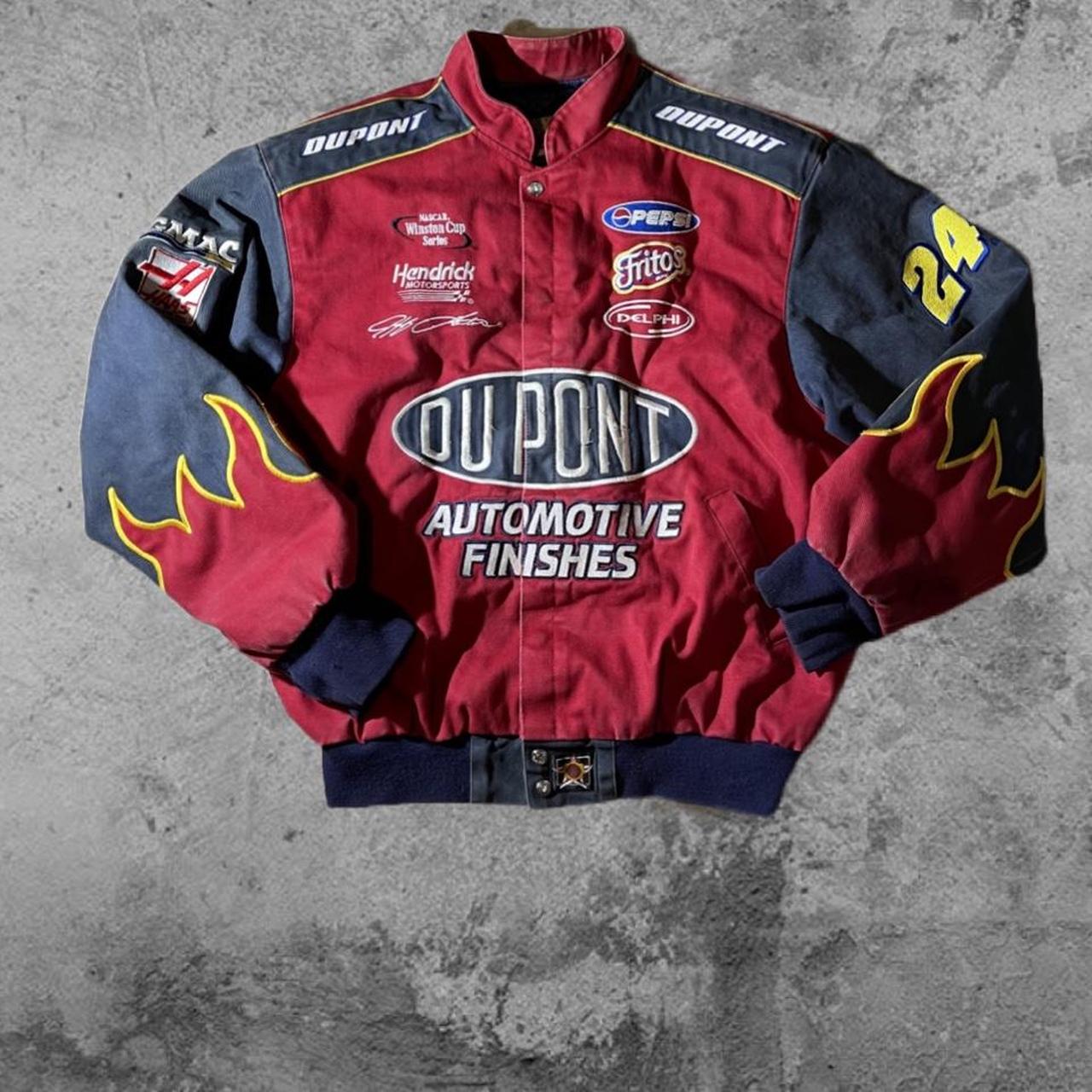 JEFF GORDON RACE JACKET FLAMES 🔥 Made in usa 📏25x29 - Depop