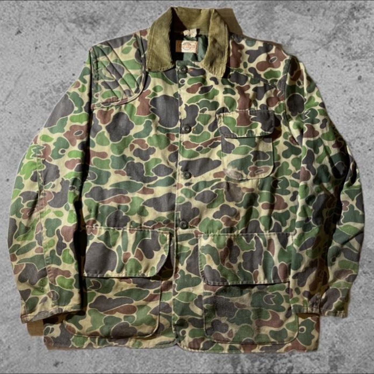 80s DUCK CAMO JACKET HAS WEAR 25x30 - Depop