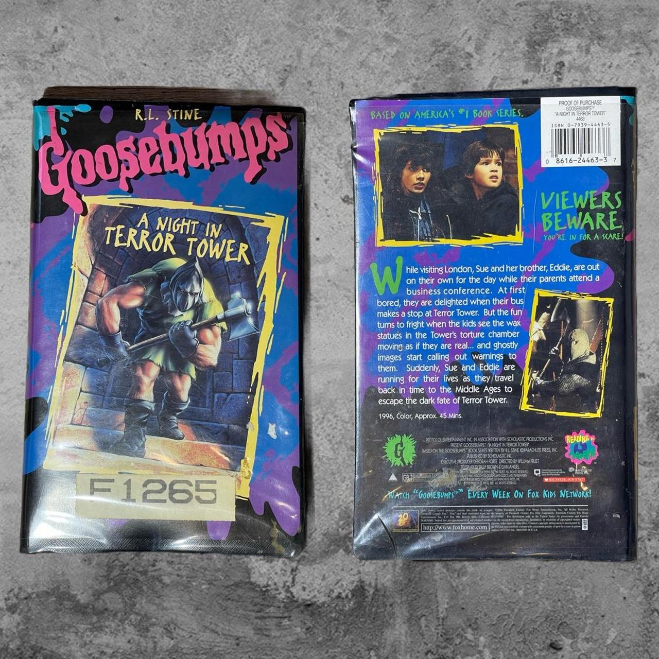 R. L. Stine Goosebumps A Night In Terror Tower VHS | Depop