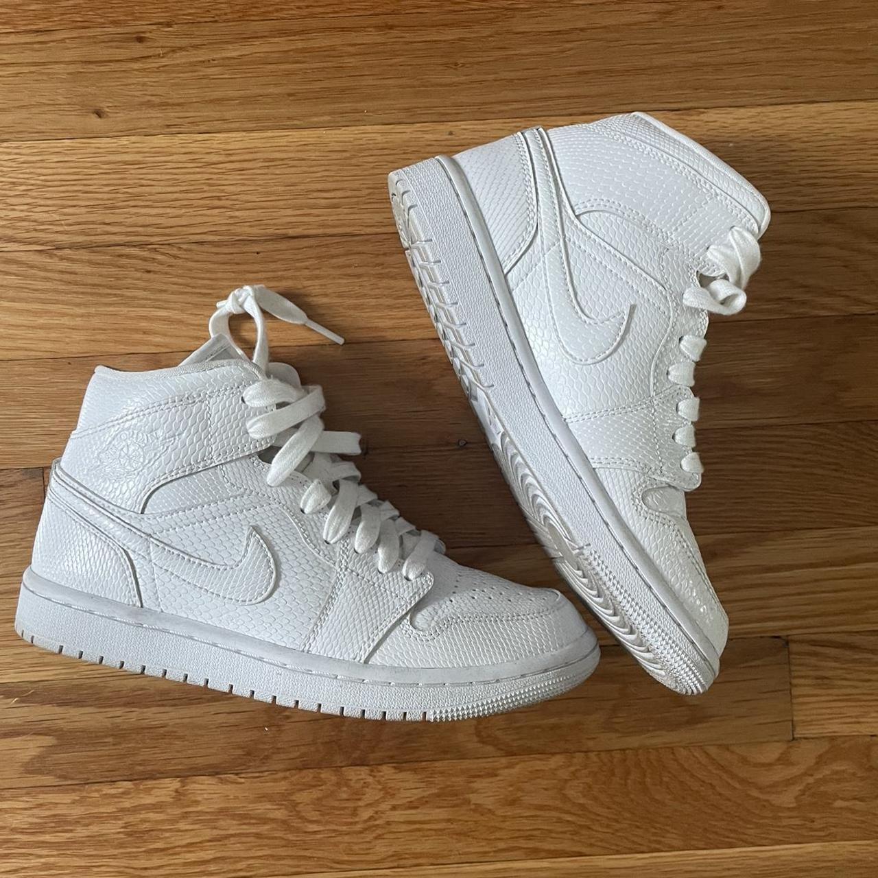 sneakers mid aj1 white black shadow retro basketball
