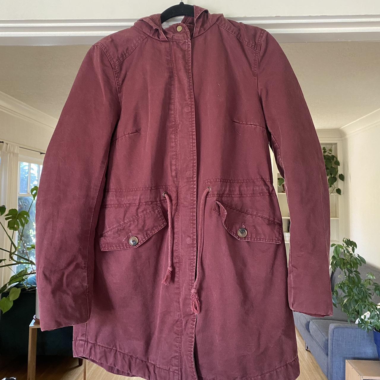 Burgundy clearance coat h&m