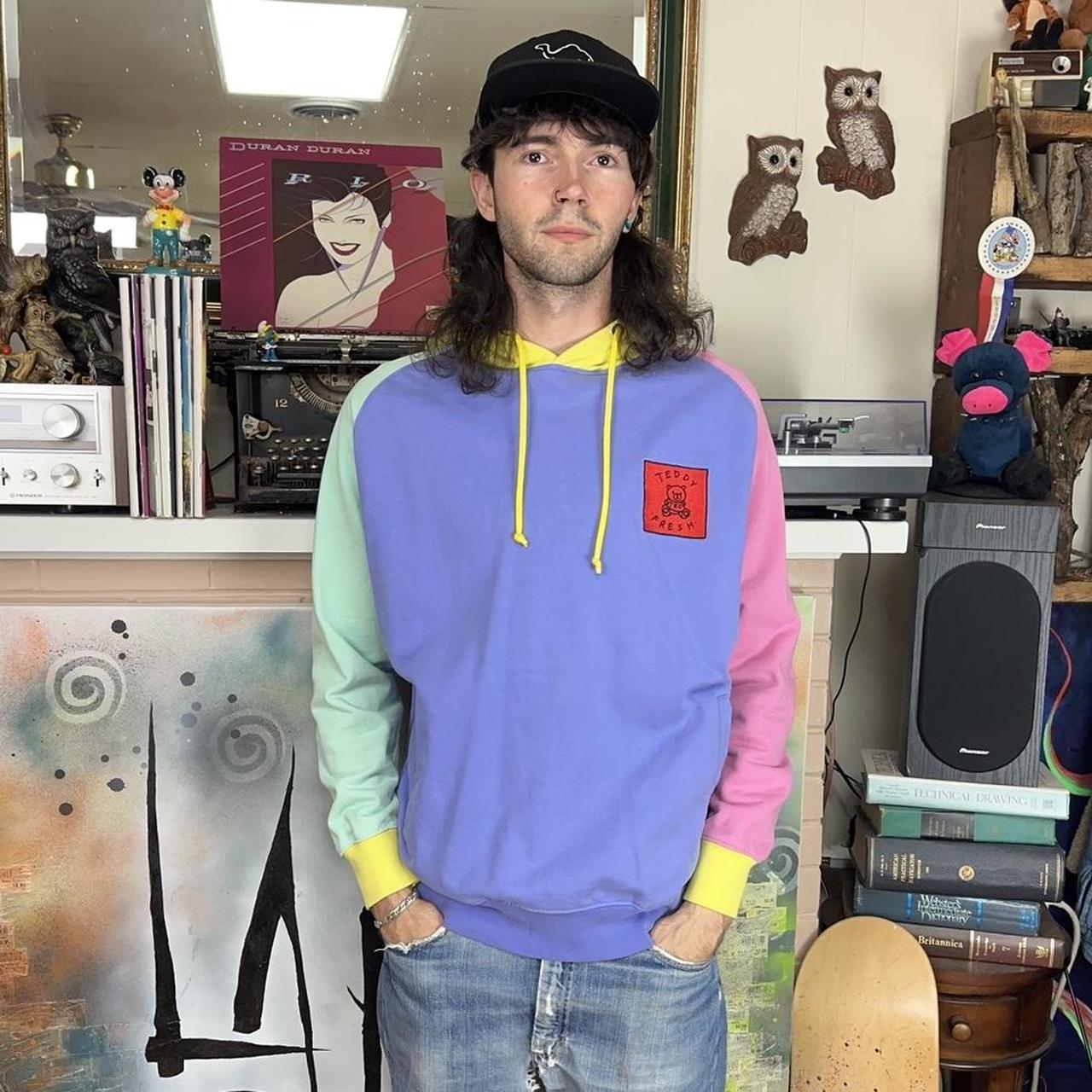 Multi colored pastel hoodie best sale