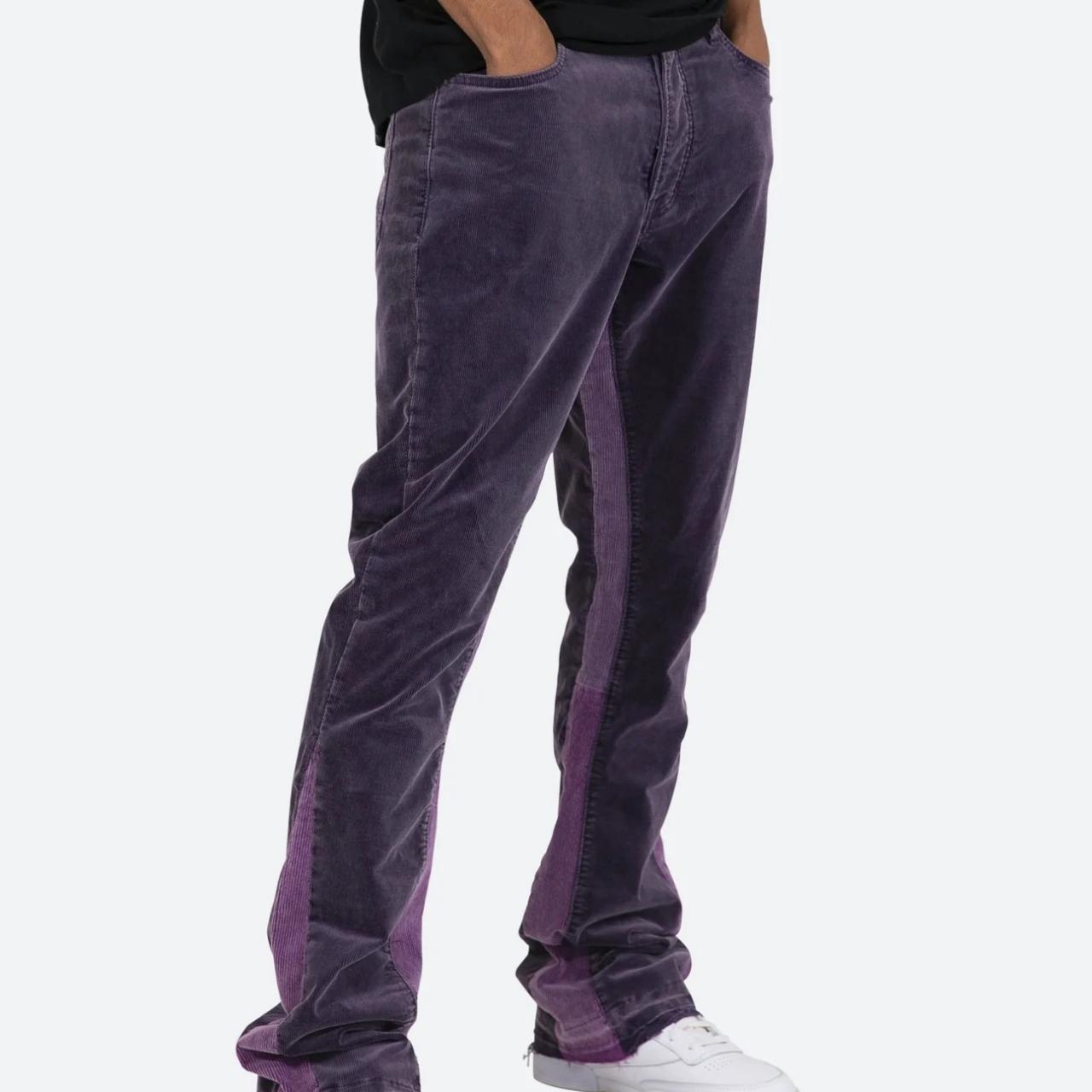 ISSEY MIYAKE MEN Random Window Pen Check Pants (Trousers) Purple 4 | PLAYFUL