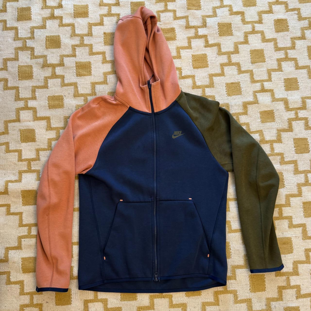 navy blue and orange nike hoodie
