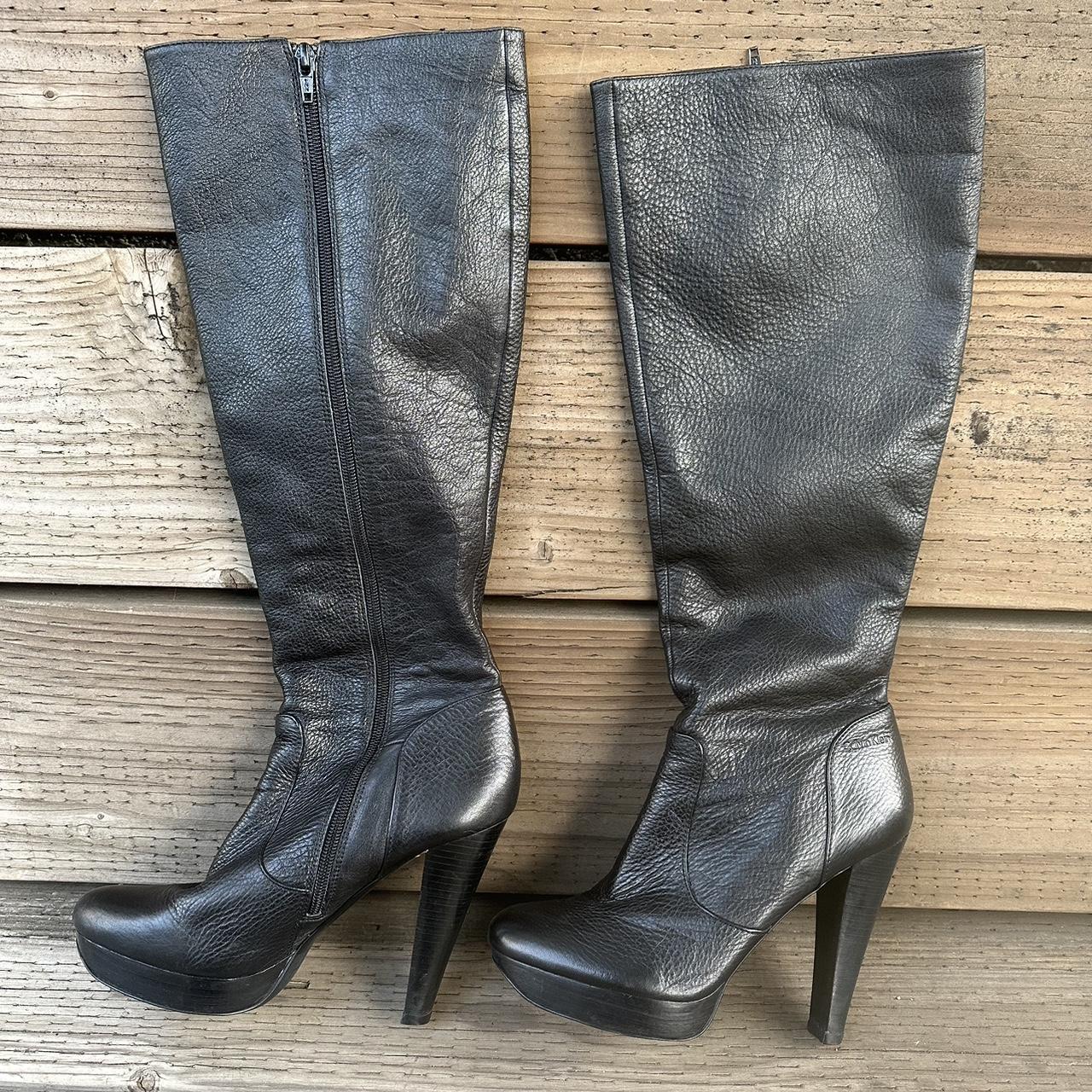 Calvin klein store high heel boots