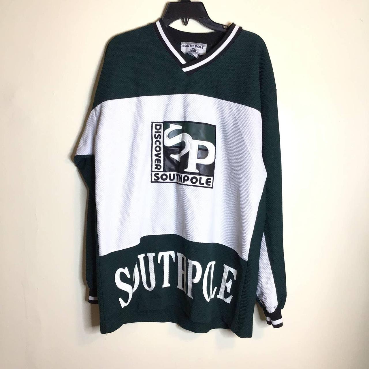 South Pole Hockey Jersey blue with white lettering. - Depop