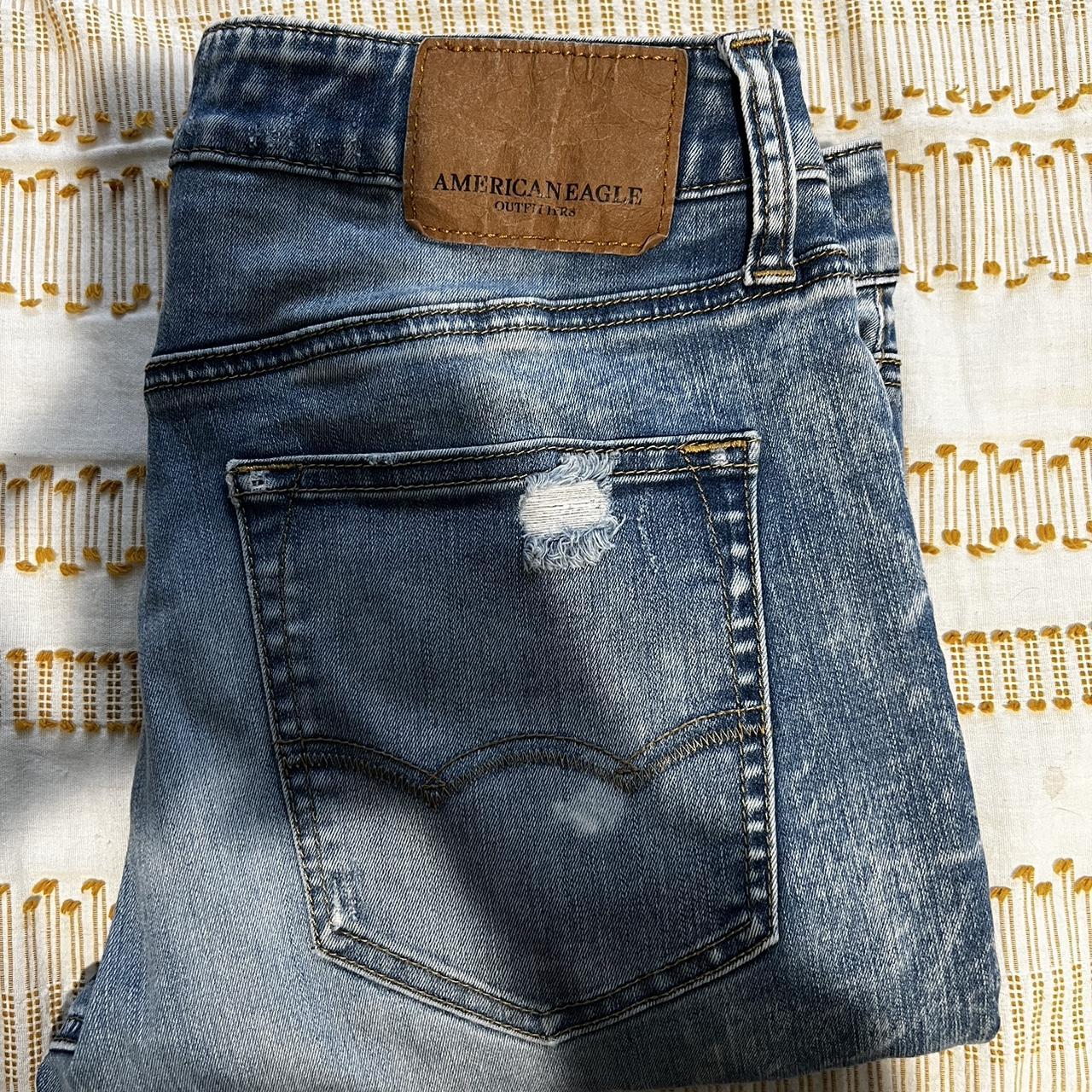 Men’s American Eagle ripped skinny jeans. These fit... Depop