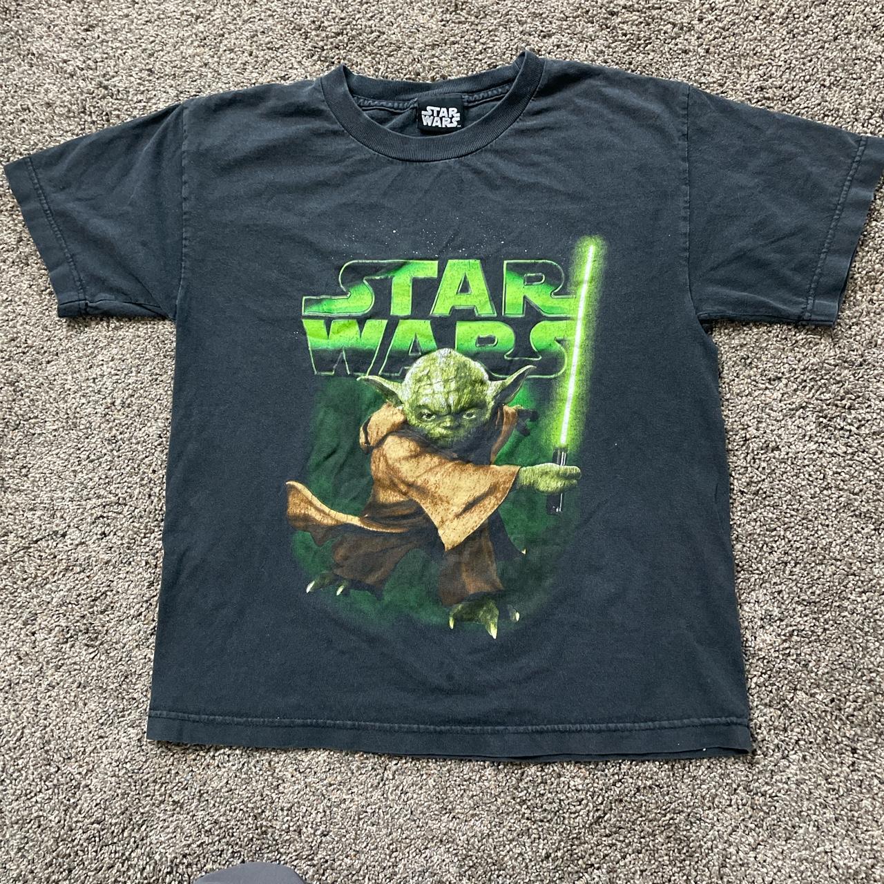 Vintage 90s Star Wars yoda shirt size L in good... - Depop