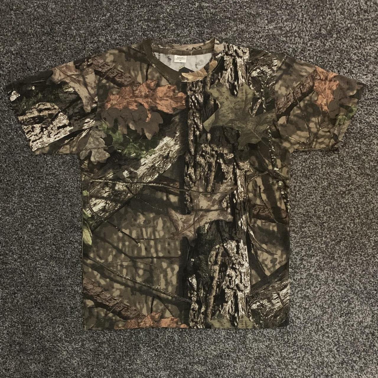 Mossy Oak Print T Shirt with Forest Camo... - Depop