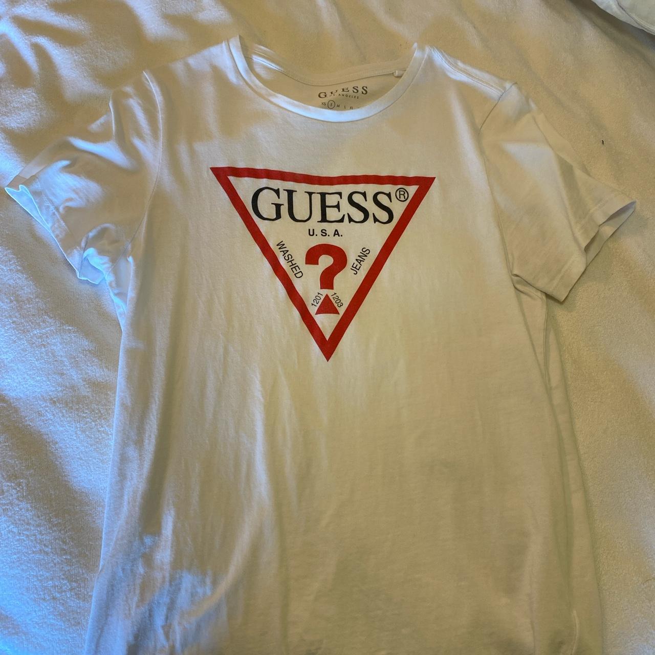 Classic white Guess shirt. No flaws. Like New.... - Depop