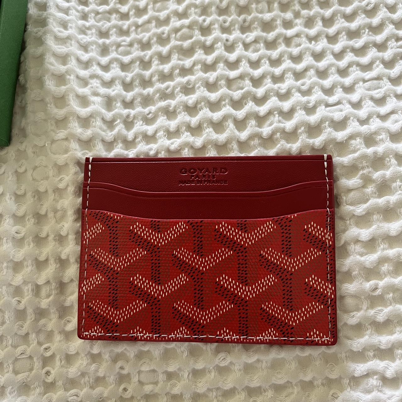 Goyard card cheapest holder Burgundy