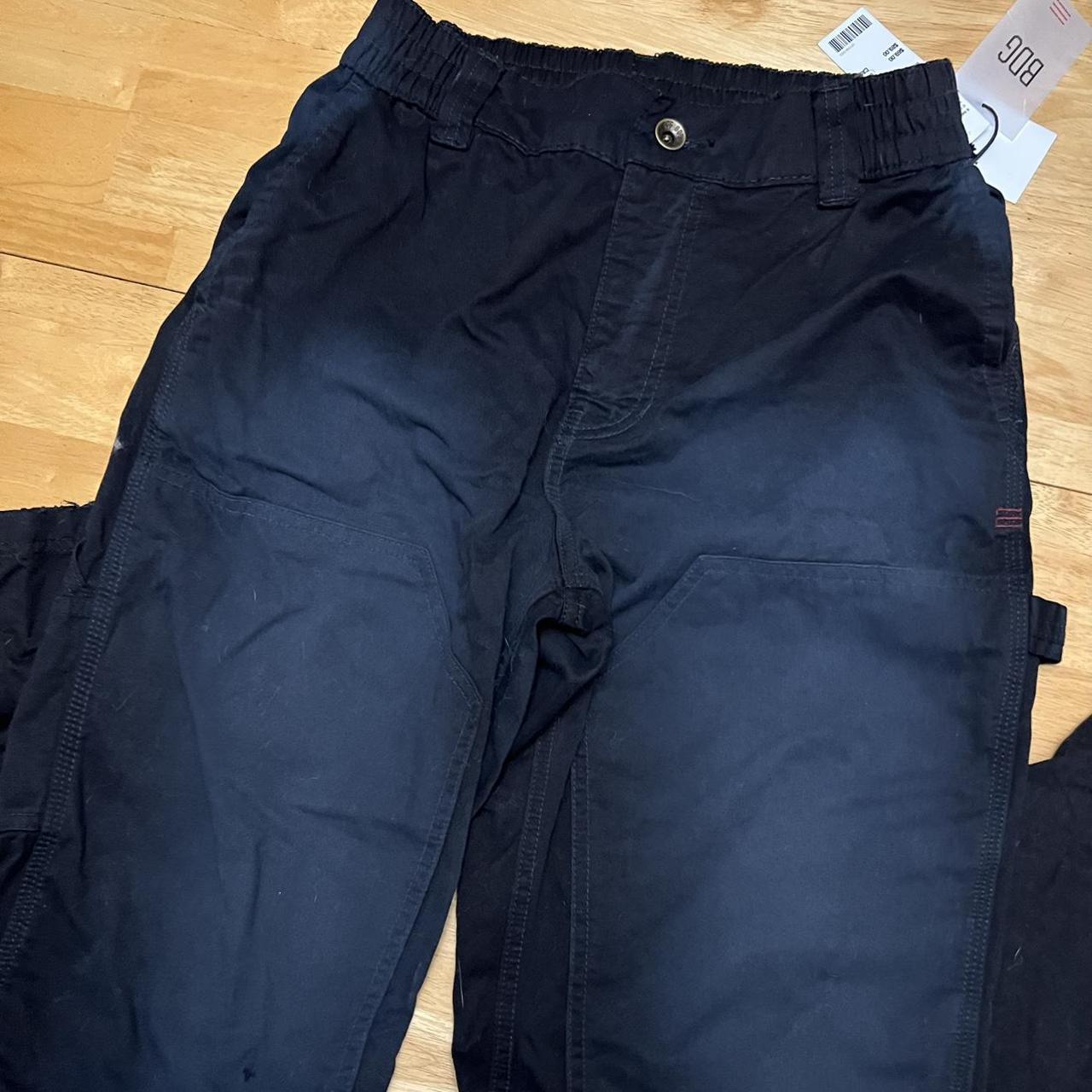 Mens Double Knee Black Pants Size Medium, Urban - Depop