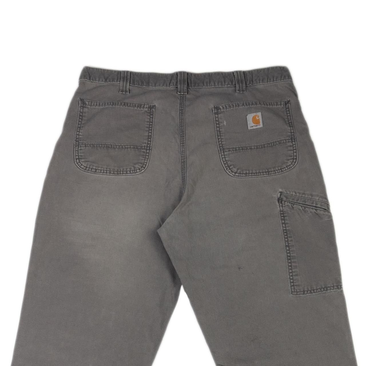 Vintage Carhartt Grey Carpenter Trousers Jeans This... - Depop