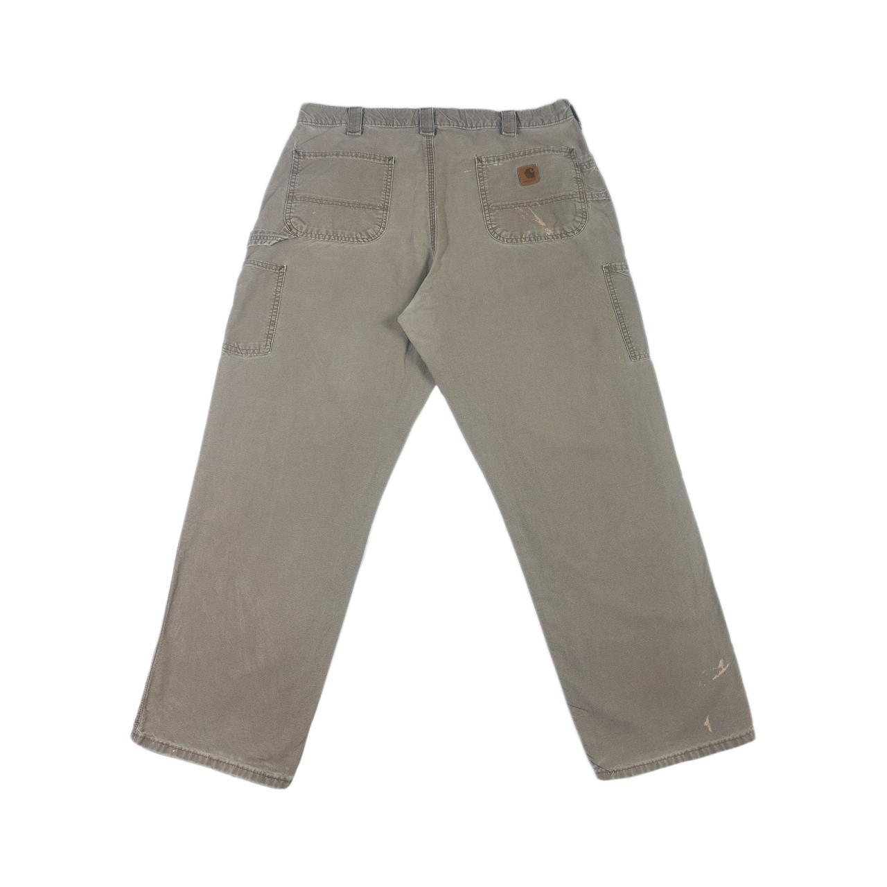 Vintage Carhartt Brown Carpenter Trousers... - Depop