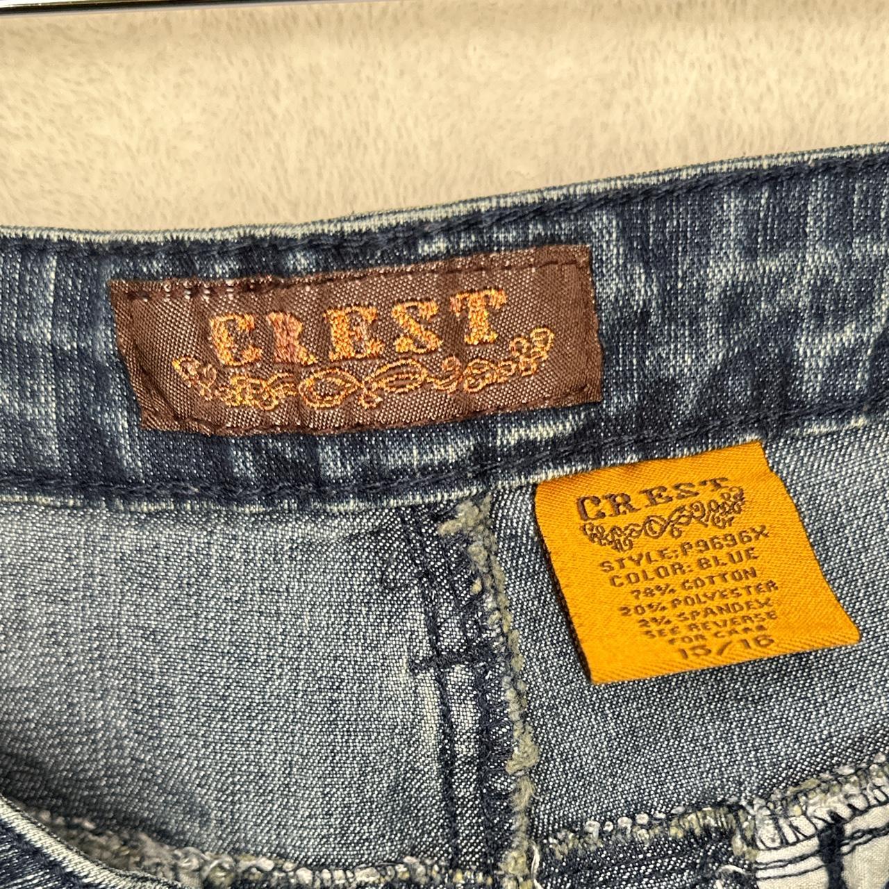 Y2K Scrunched Jeans $1! Just pay shipping! Crest... - Depop