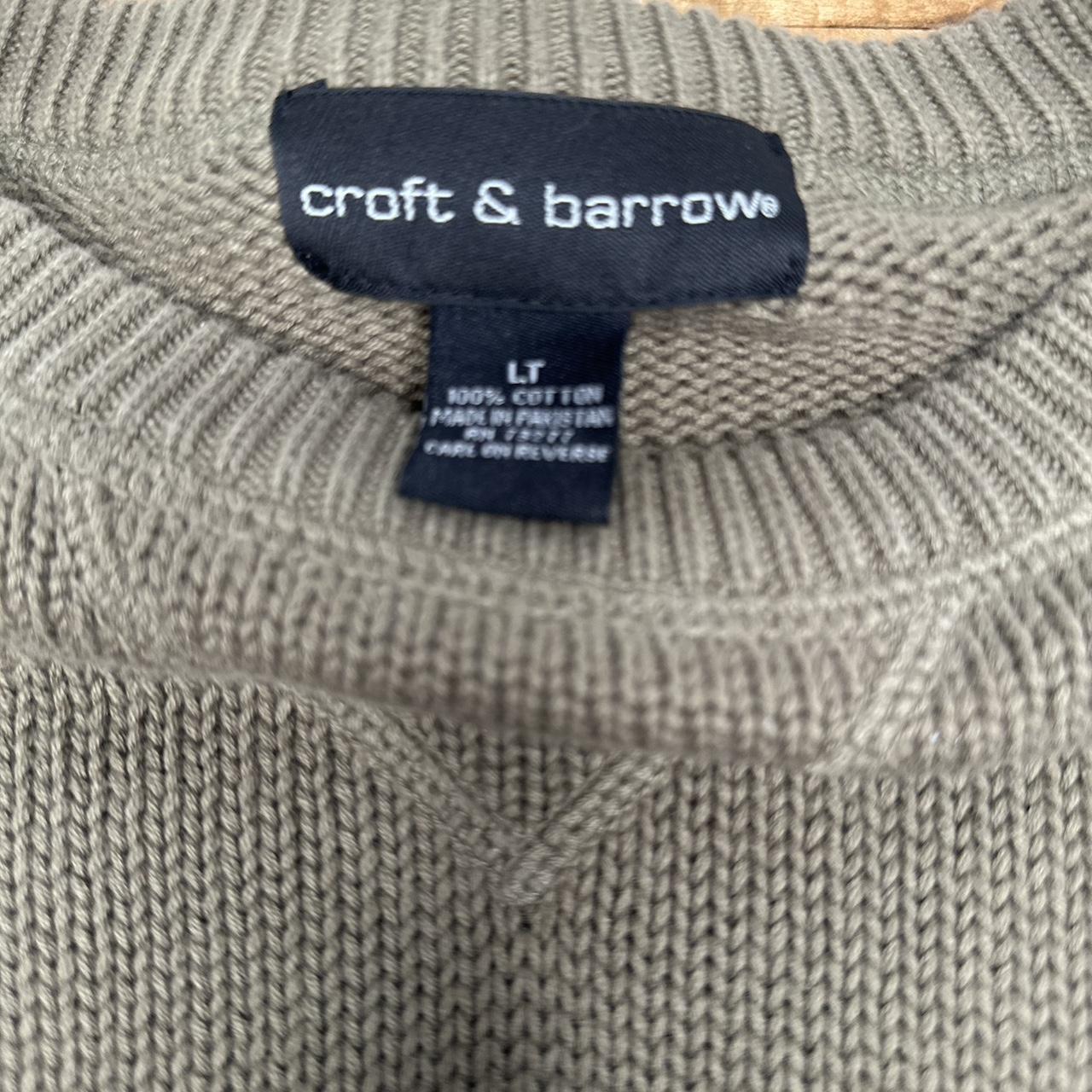 Croft & Barrow Men's Green and Khaki Jumper | Depop