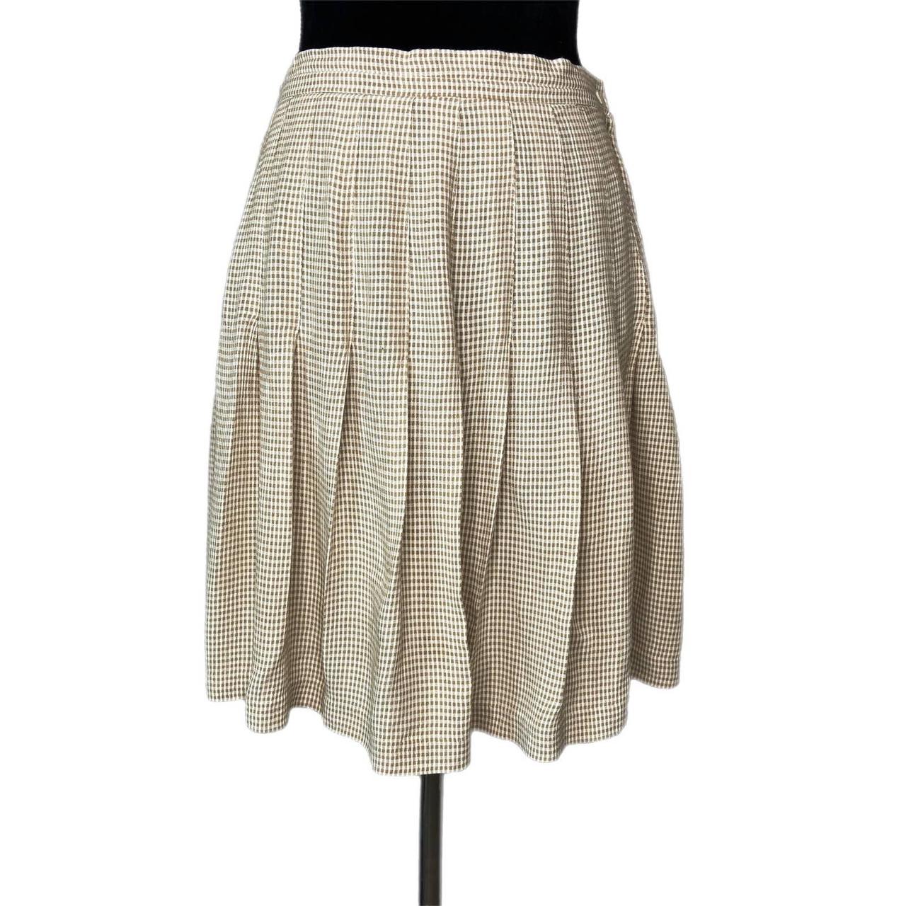 Khaki hotsell gingham skirt