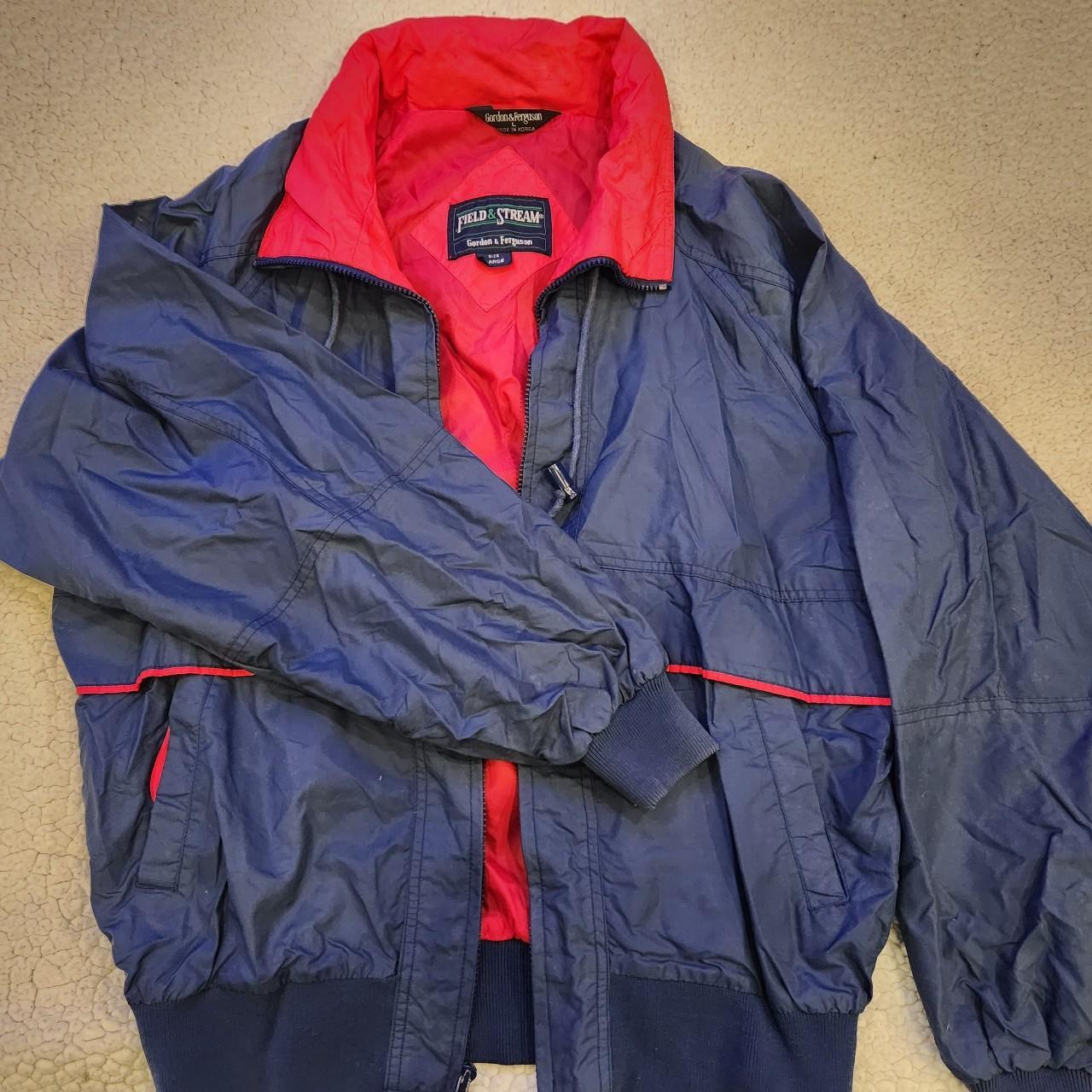 Women's Red and Navy Jacket | Depop