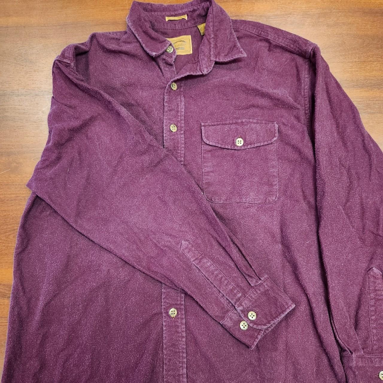 Wine colored st johns Bay button up. Super cute and... - Depop