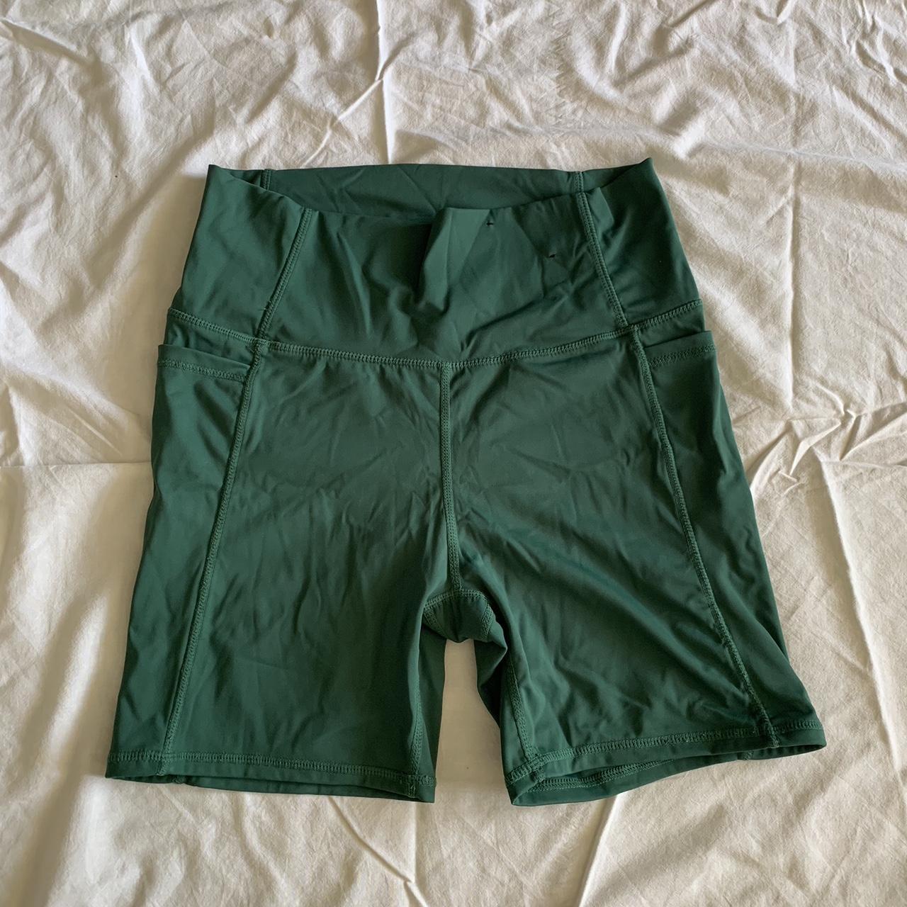Forest Green Bike Shorts Phone pocket on both sides... - Depop