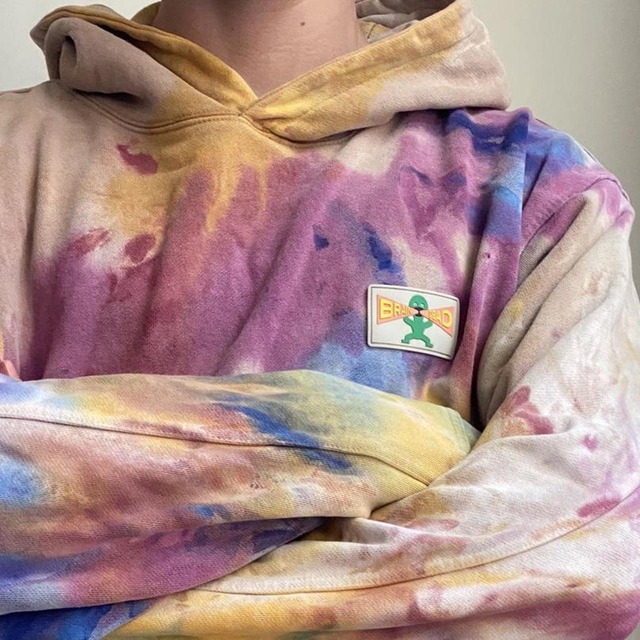 Brain dead deals tie dye hoodie