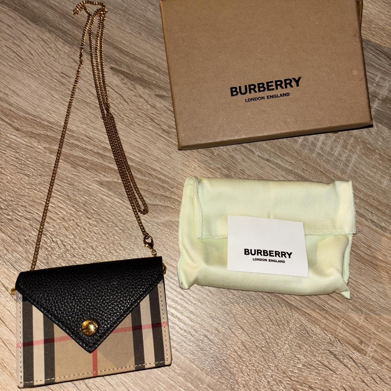 Jade vintage check card case on a chain new arrivals