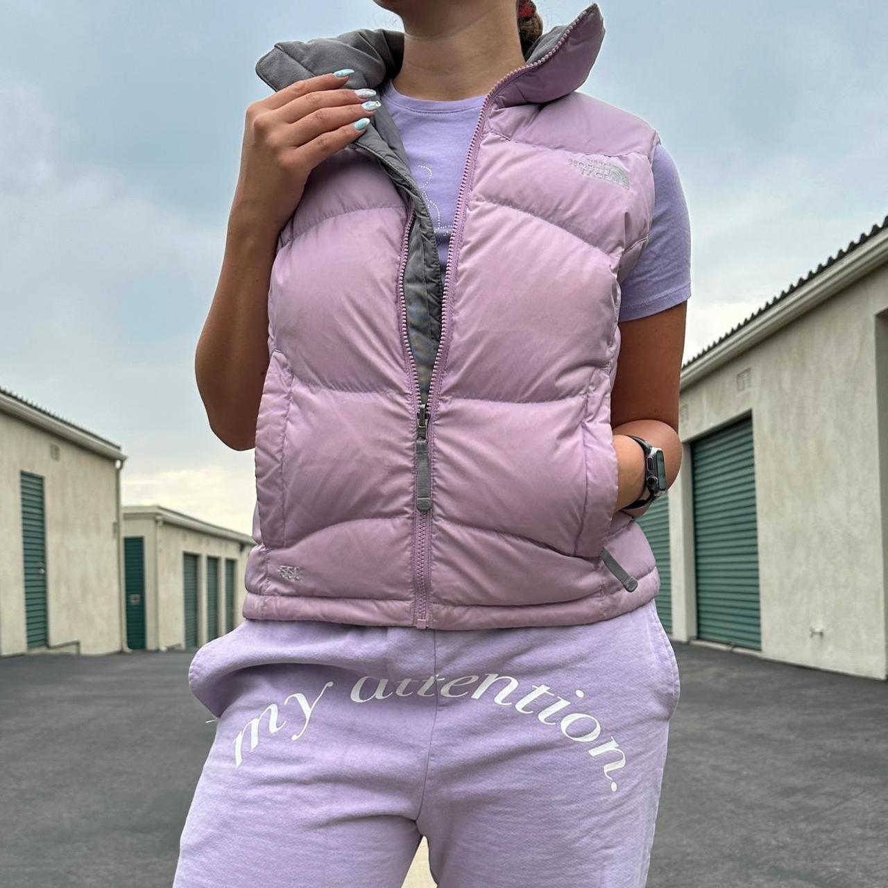 Mauve shop puffer vest