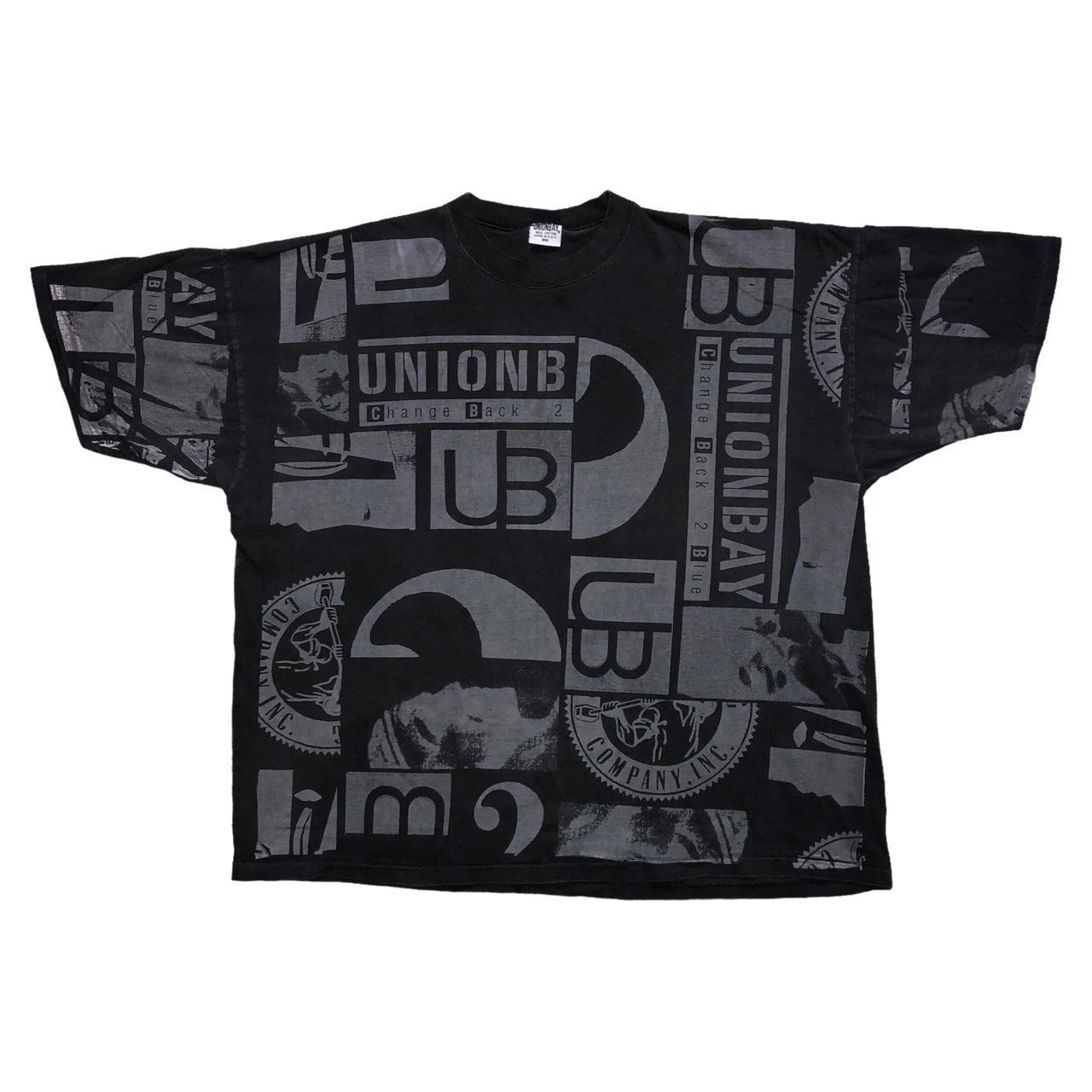 Union Bay Men's Black and Grey T-shirt