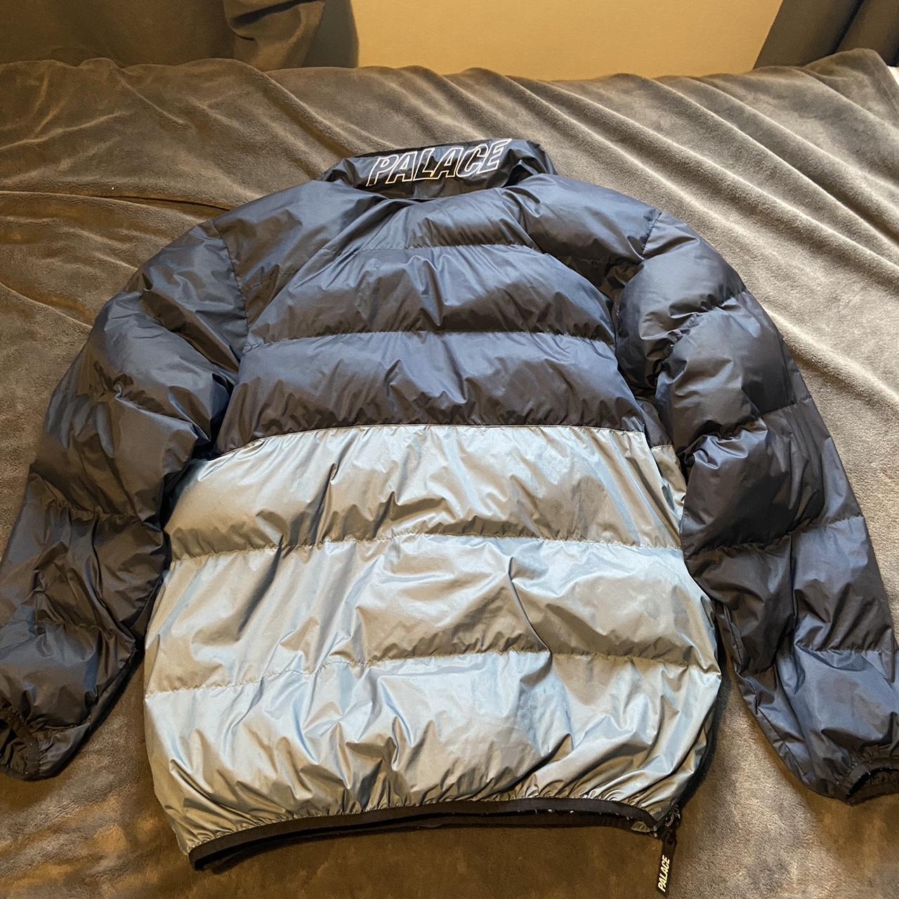 Palace Half-zip Packable Puffer, blue - 8.5/10... - Depop