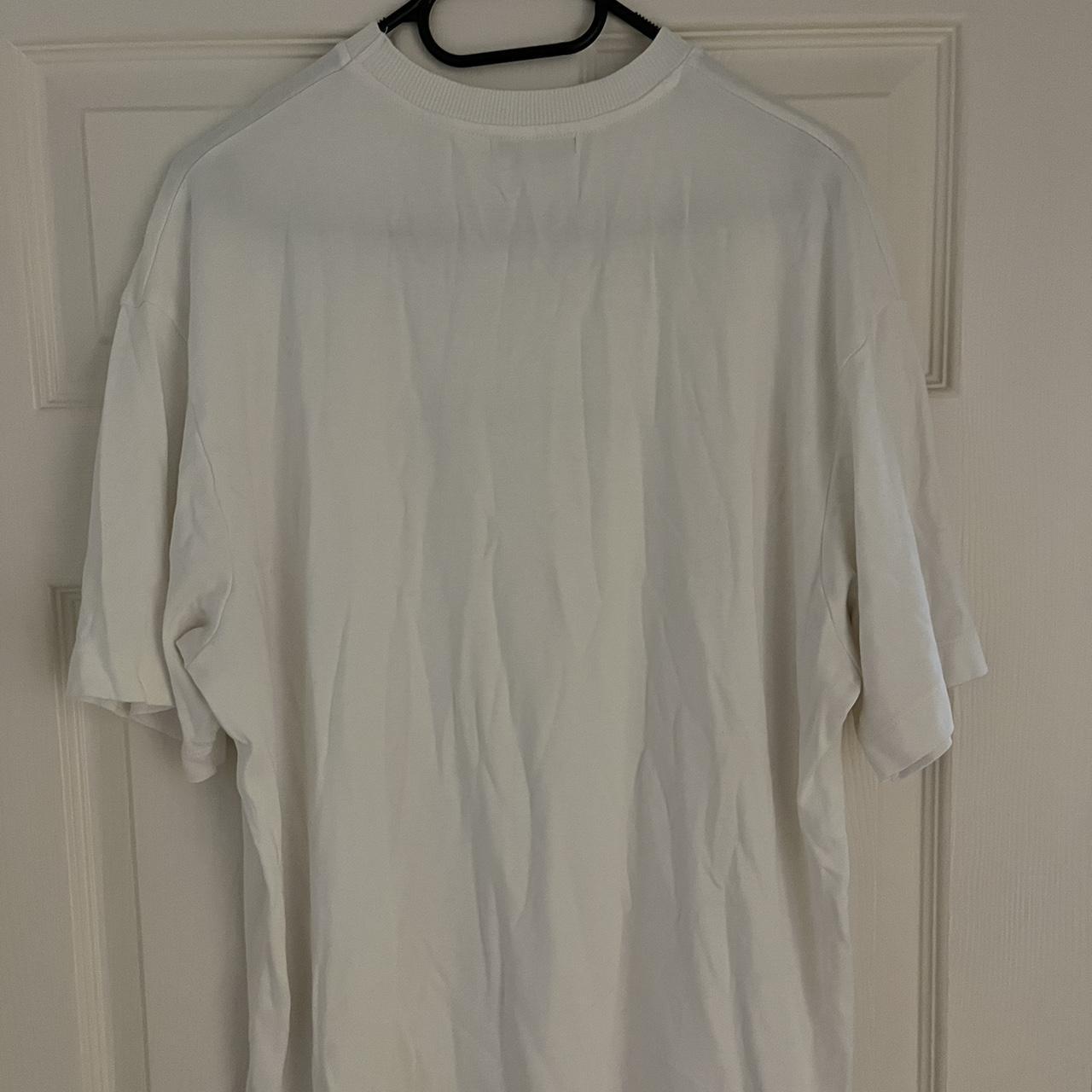 Mens white Zara tee. Worn a few times so great... - Depop