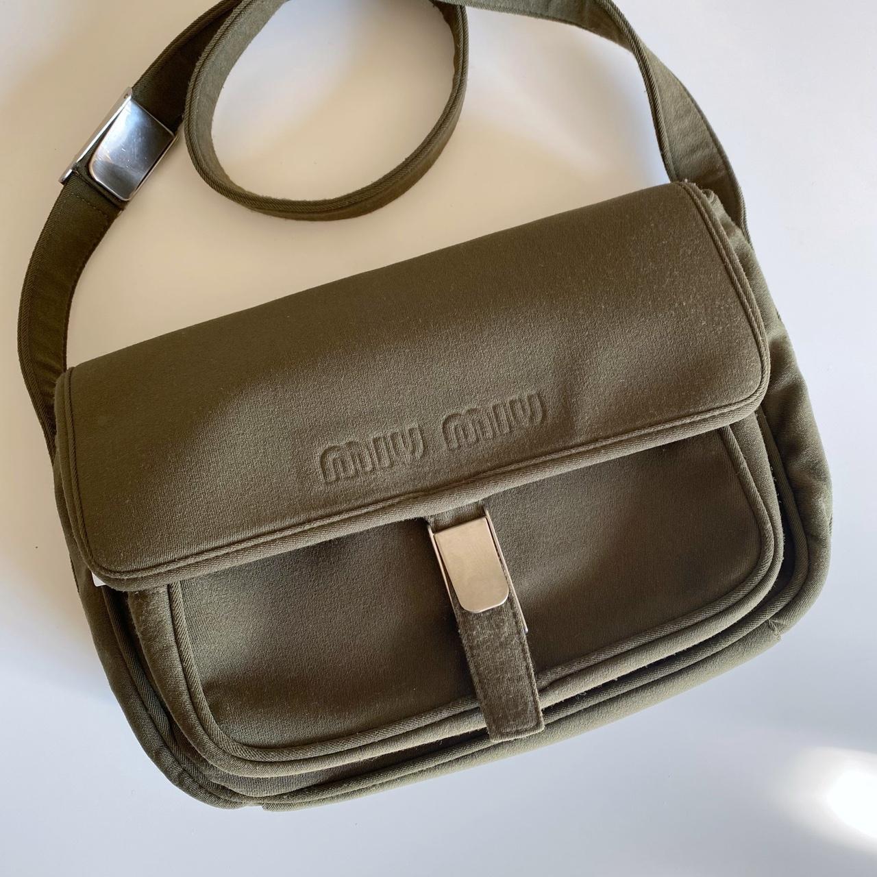 Miu Miu 90s Khaki Crossbody Bag - 100% Authentic | Depop