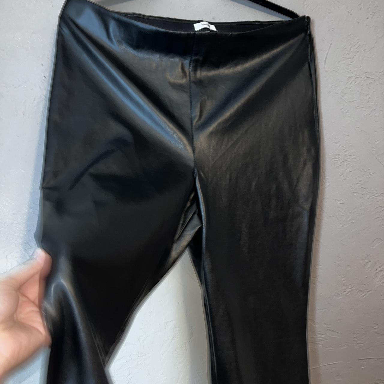 Wilfred side zip faux leather pants. Just tried on... - Depop