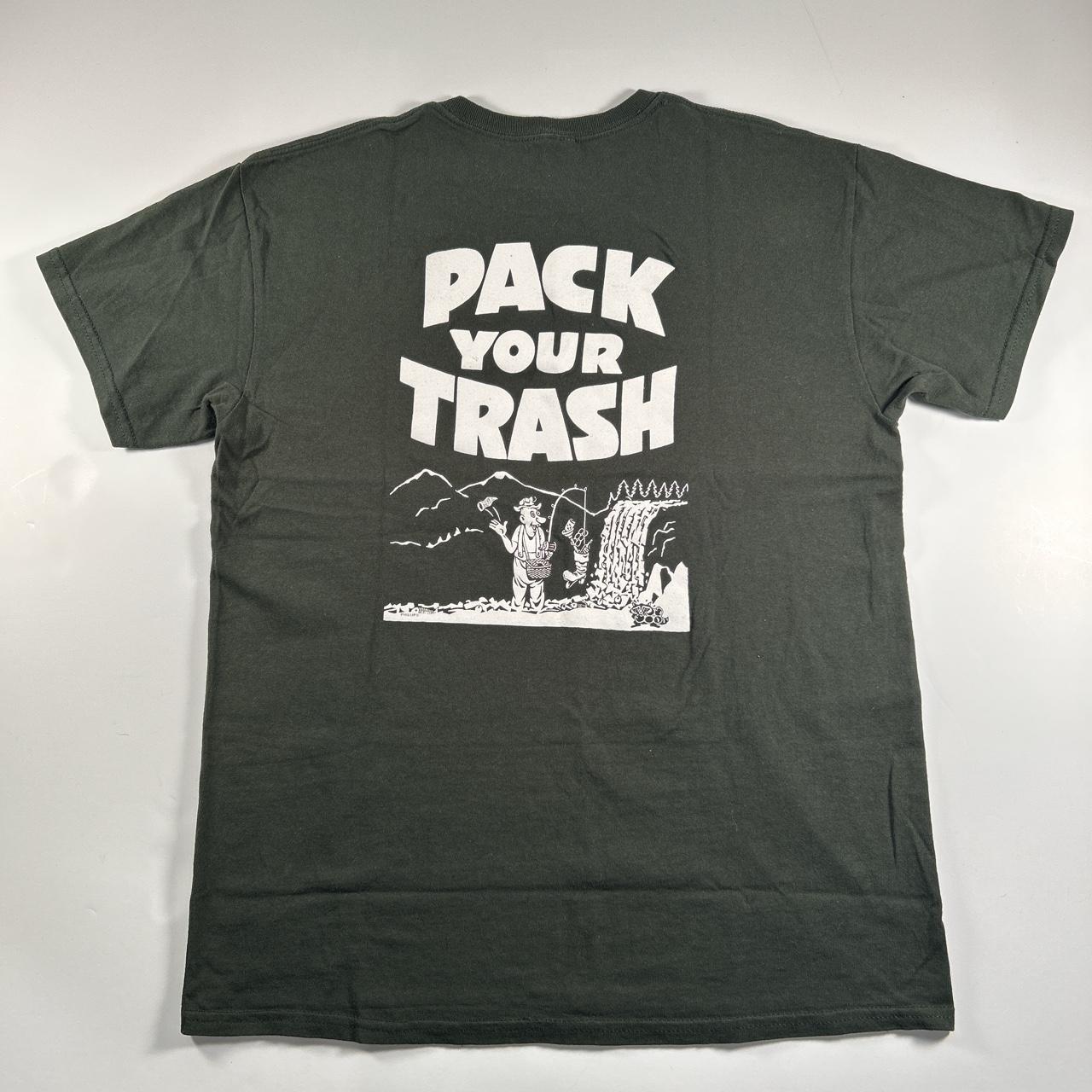 Pack Your Trash Tshirt Color: Green Worn but still... - Depop