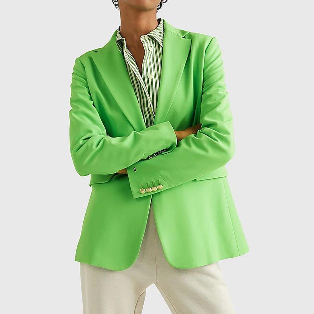 Tommy hilfiger green blazer sales